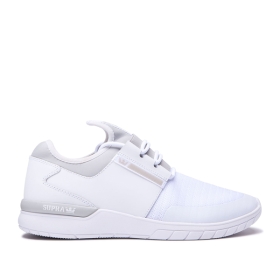 Tenis Bajos Supra FLOW RUN Mujer Blancas/Gris/Blancas (MX-26105)